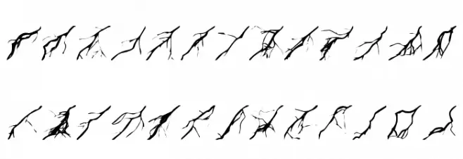 Lightning Bolts Font Litere mari