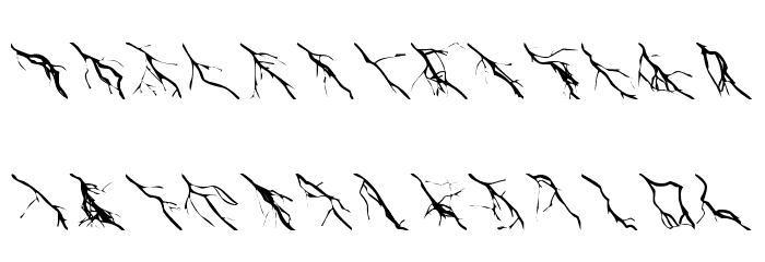 Lightning Bolts Font LOWERCASE