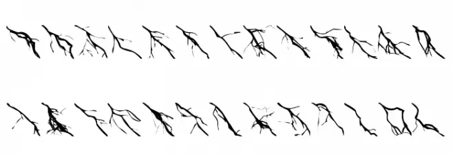Lightning Bolts Caratteri MINUSCOLO