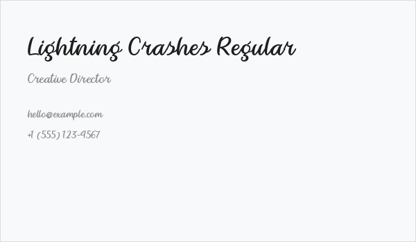Lightning Crashes Regular Business Card