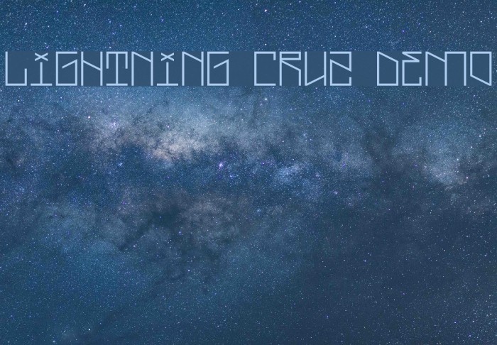 Lightning Cruz Demo Font examples