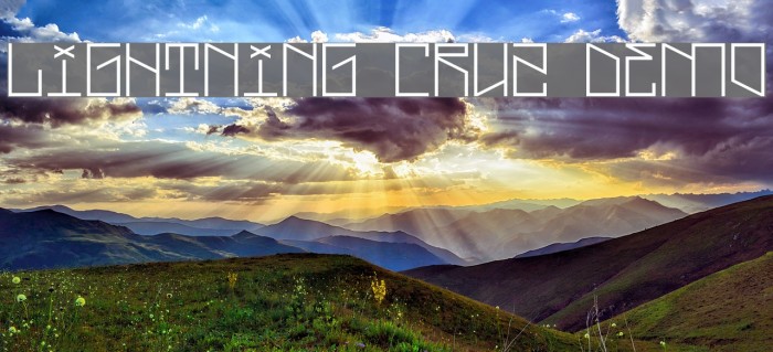 Lightning Cruz Demo Font examples