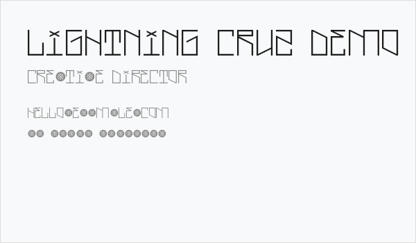 Lightning Cruz Demo Business Card
