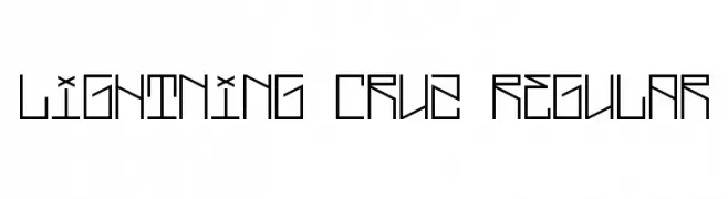 Lightning Cruz Regular  font caratteri gratis