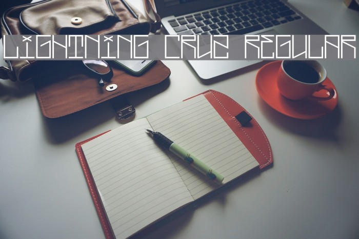 Lightning Cruz Regular Font examples