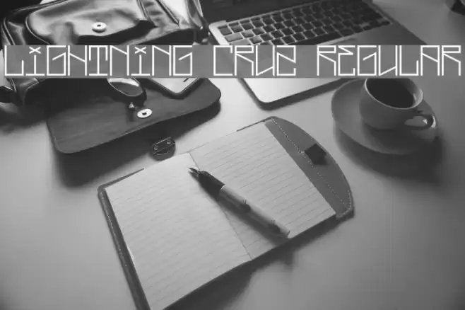 Lightning Cruz Regular Font examples