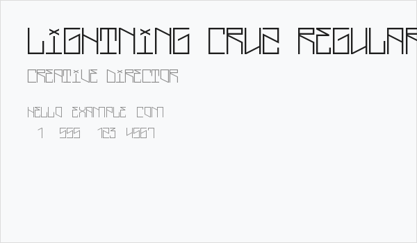 Lightning Cruz Regular Business Card