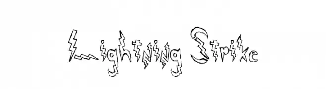 Lightning Strike  font caratteri gratis