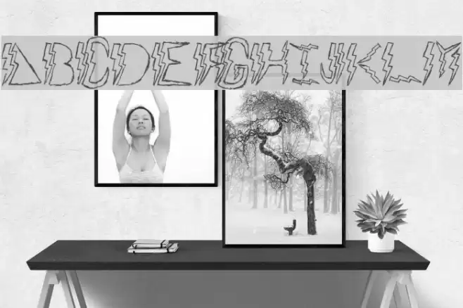 Lightning Strike फ़ॉन्ट examples