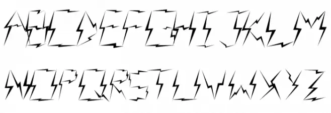 Lightning raid 字体 大写