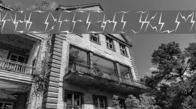 Lightning raid Font examples