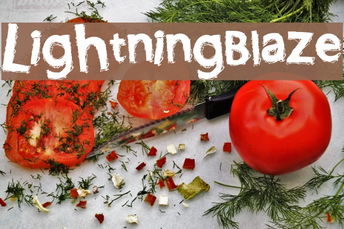 LightningBlaze Font examples