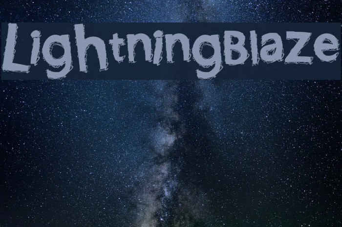 LightningBlaze Font examples