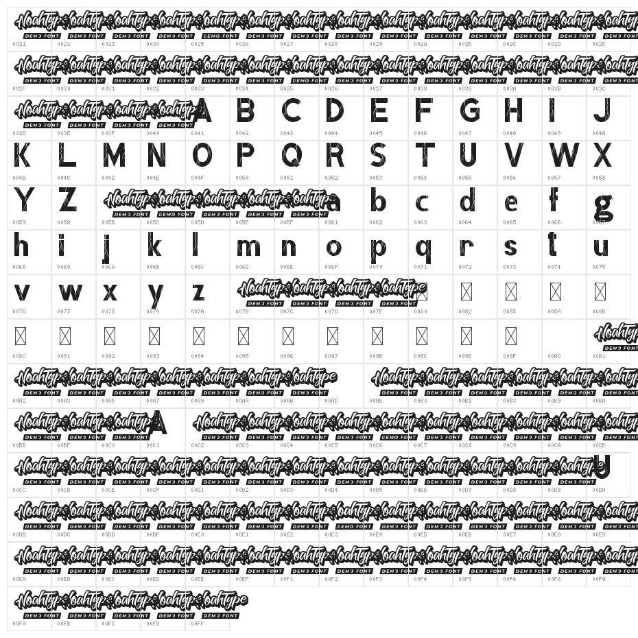 LightningStruck Demo Character Map