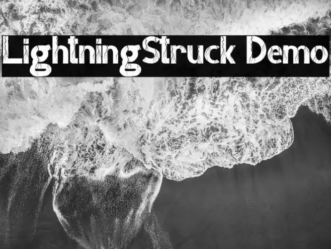 LightningStruck Demo Font examples