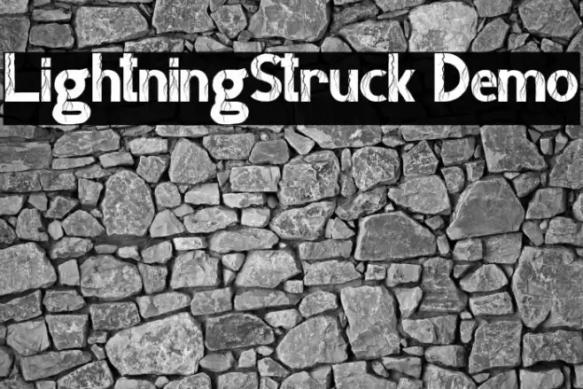 LightningStruck Demo Font examples