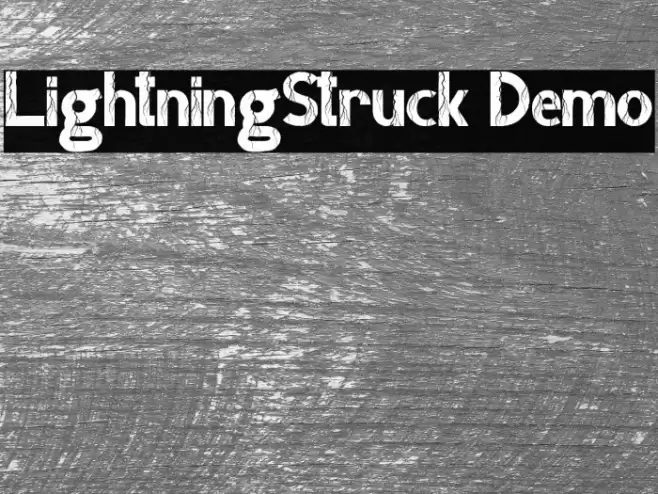 LightningStruck Demo Font examples
