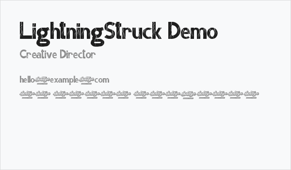 LightningStruck Demo Business Card
