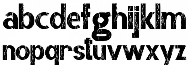 LightningStruck Demo Font LOWERCASE