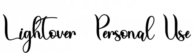Lightover - Personal Use  font caratteri gratis