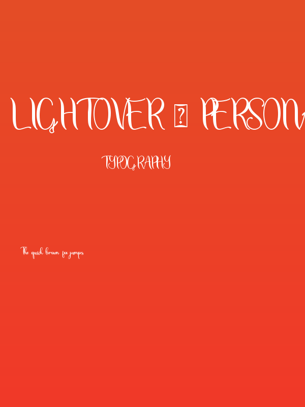 Lightover - Personal Use Poster