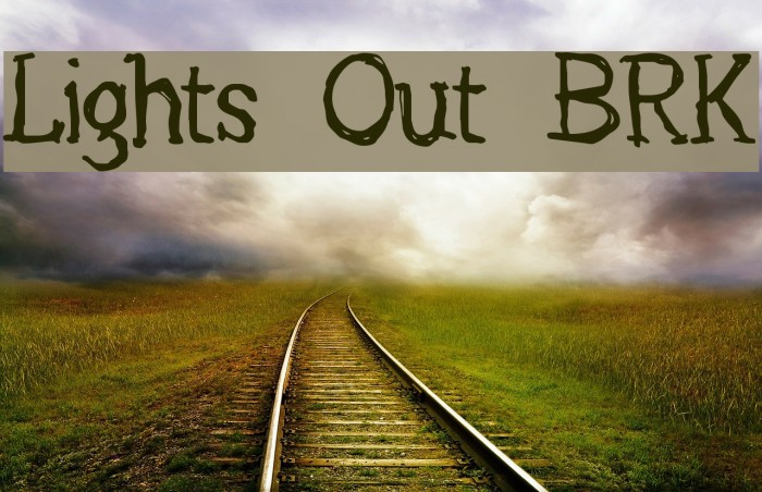 Lights Out BRK Font examples