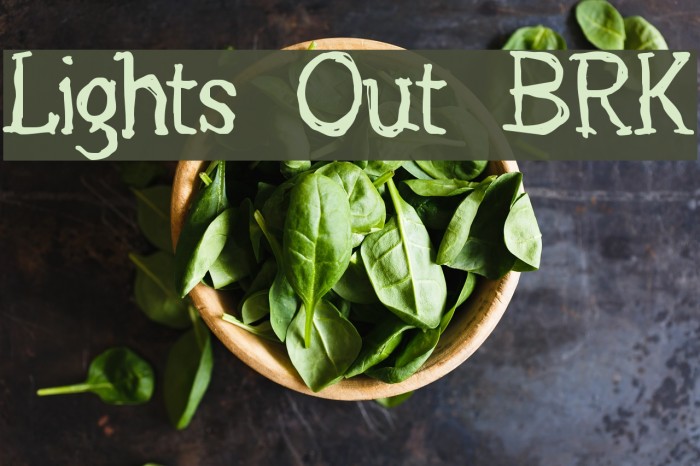 Lights Out BRK Font examples