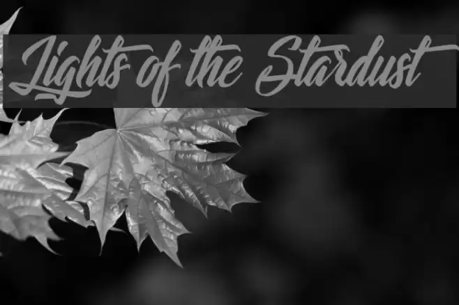 Lights of the Stardust Font examples