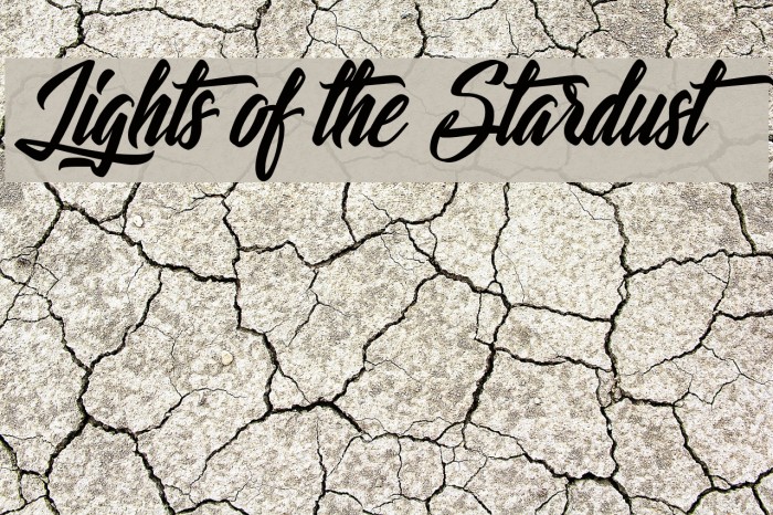 Lights of the Stardust Schriftart examples