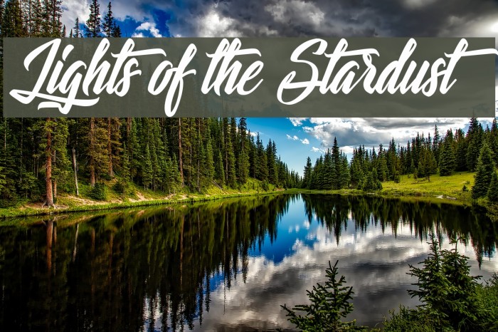 Lights of the Stardust Font examples