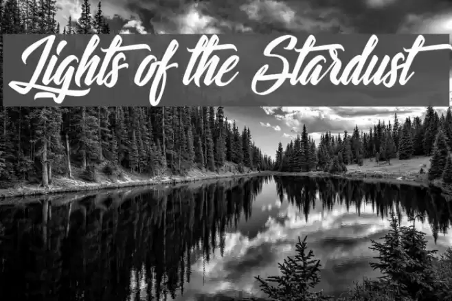 Lights of the Stardust Schriftart examples