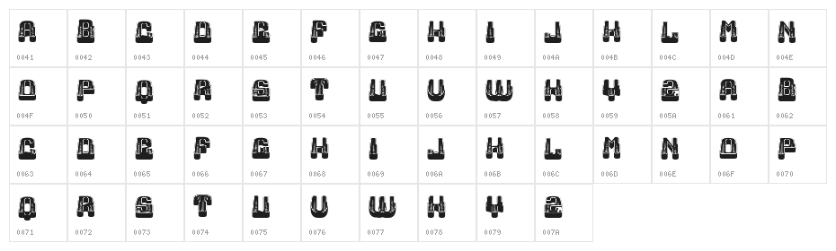 Lightshow Regular Character Map