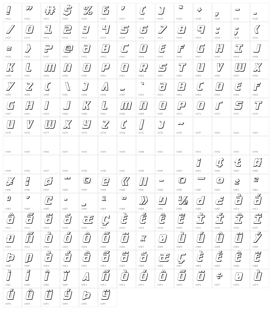 Lightsider 3D Regular Character Map