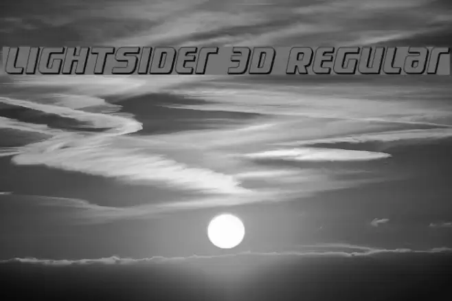 Lightsider 3D Regular Font examples
