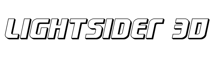 Lightsider 3D Font