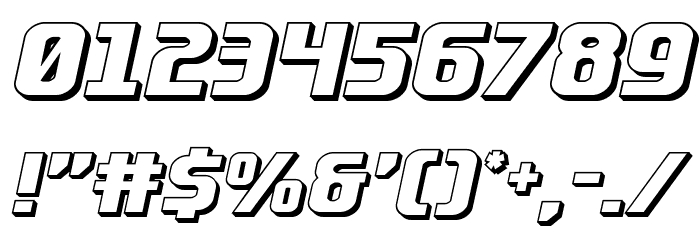 Lightsider 3D Font OTHER CHARS