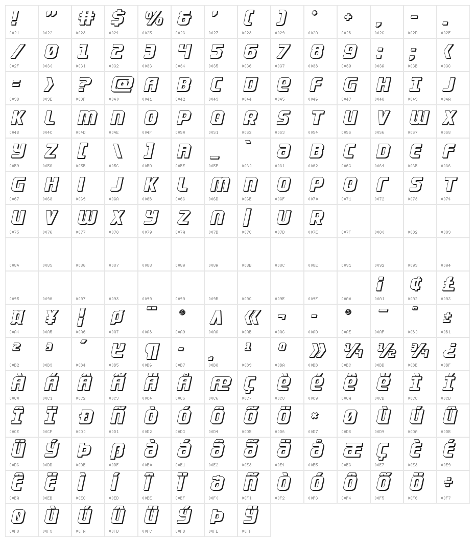 Lightsider 3D Character Map