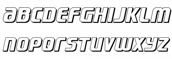 Lightsider 3D Font LOWERCASE