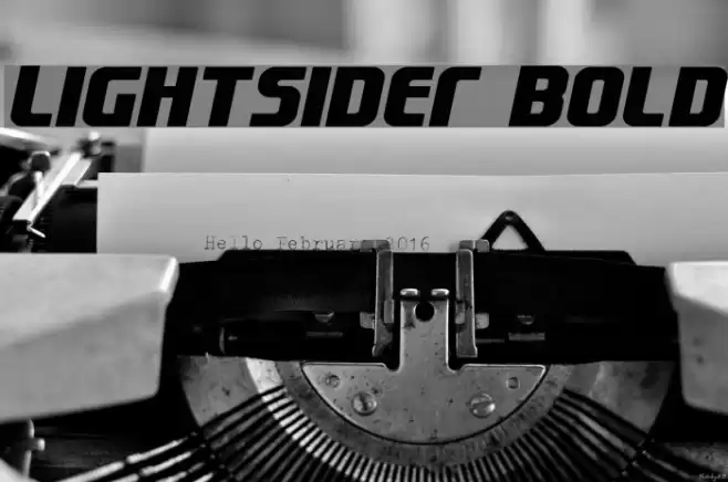 Lightsider Bold Font examples