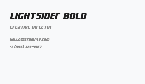 Lightsider Bold Business Card