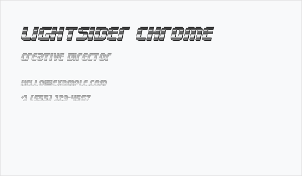 Lightsider Chrome Business Card