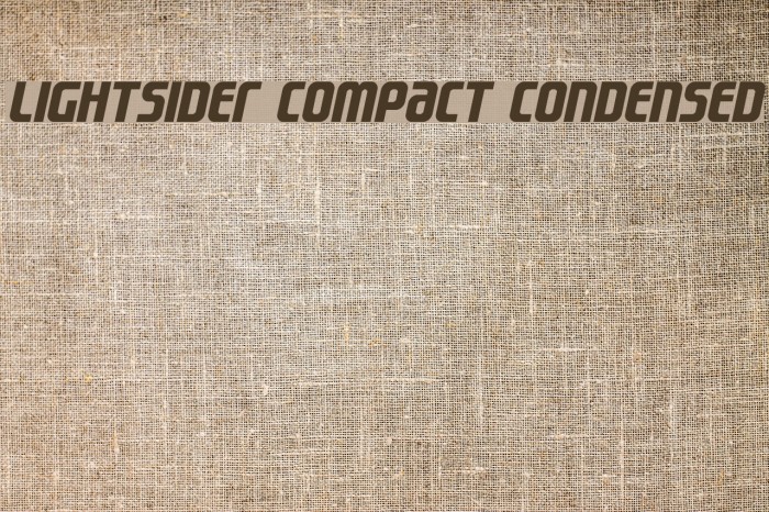 Lightsider Compact Condensed Font examples