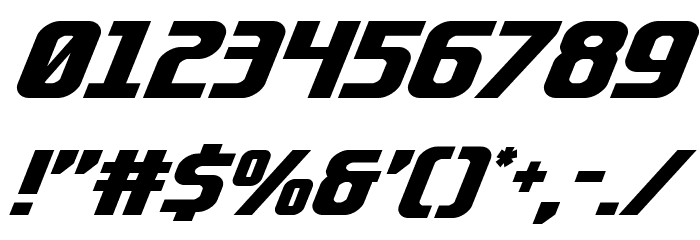 Lightsider Compact Italic Font OTHER CHARS