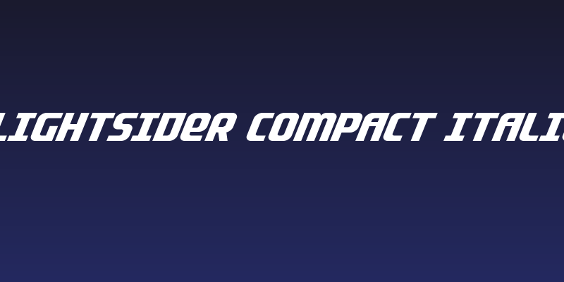 Lightsider Compact Italic Social Header