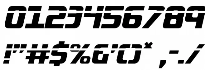 Lightsider Compact Laser Regular Font OTHER CHARS