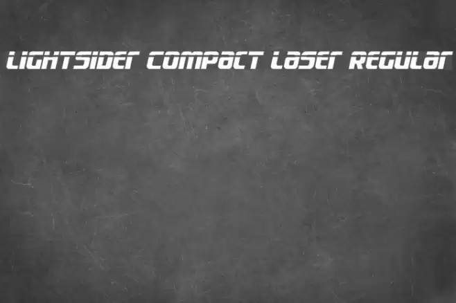 Lightsider Compact Laser Regular Font examples