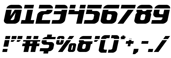 Lightsider Compact Laser Font OTHER CHARS