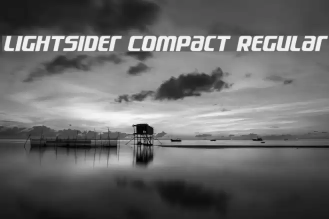 Lightsider Compact Regular Шрифта examples
