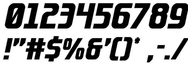 Lightsider Condensed Font OTHER CHARS