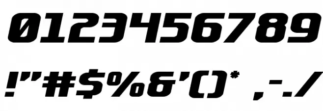 Lightsider Expanded Font OTHER CHARS